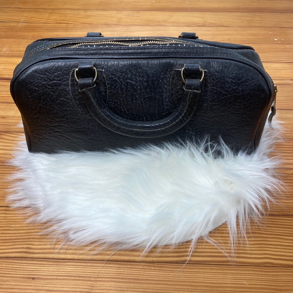 Antique Schell black leather bag